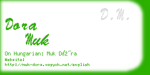 dora muk business card